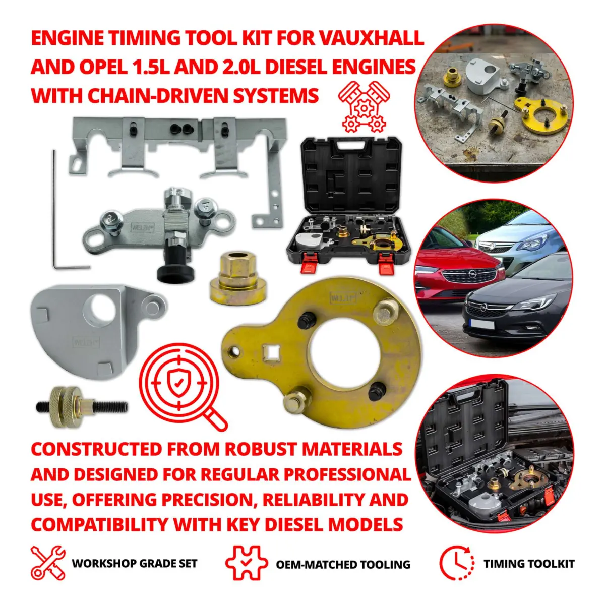 Engine Timing Tool Kit; Vauxhall / Opel K Insignia B. 1.5 CRDI & 2.0 CDTi B16 - Image 2