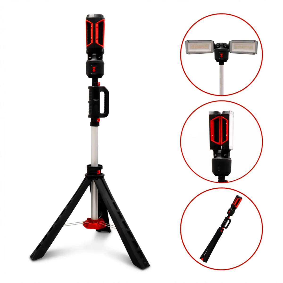 Rechargeable 6000 Lumen Adjustable Tripod Flood Light