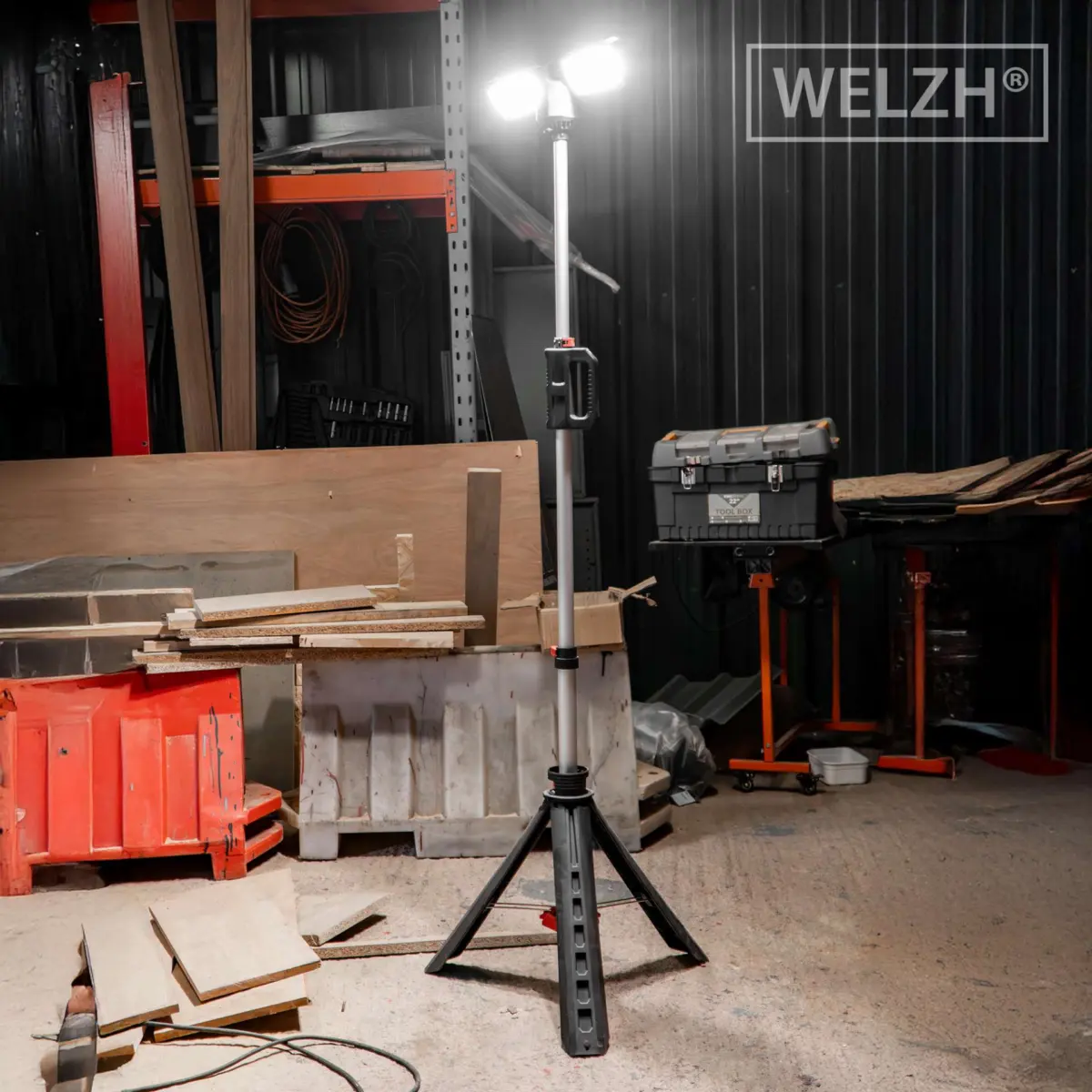 Rechargeable 6000 Lumen Adjustable Tripod Flood Light - Image 9
