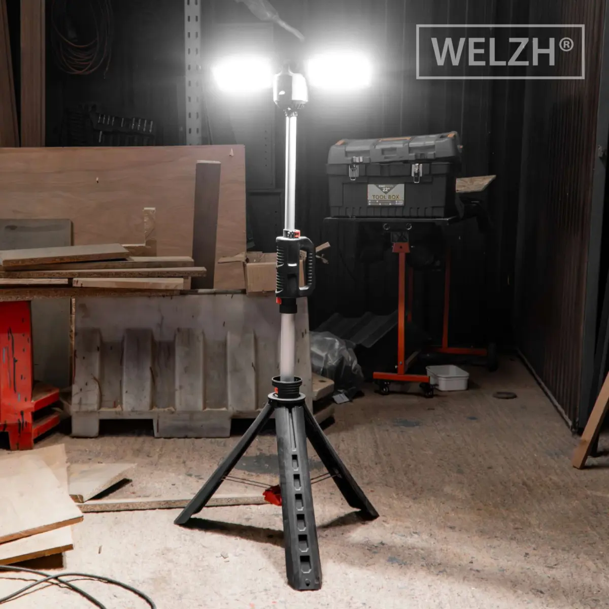 Rechargeable 6000 Lumen Adjustable Tripod Flood Light - Image 11