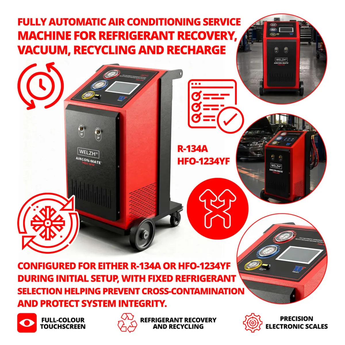 Aircon-Mate?; Fully Automatic Refrigerant Recovery Recycle Recharge Machine Filling Vacuum - Image 2