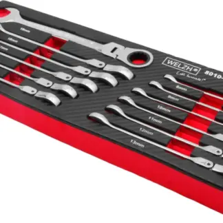 Ratchet Spanner Set; With Flexi-Head, 8-19 mm