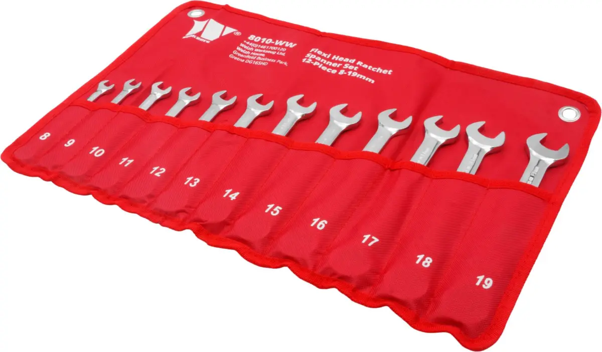Ratchet Spanner Set; With Flexi-Head, 8-19 mm - Image 2