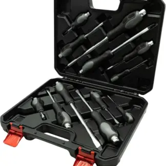 Screwdriver Set; Go-Through, Black, 12-Piece