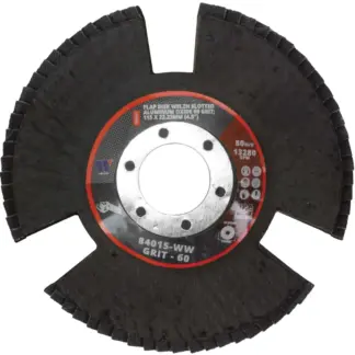 Flap Disk Welzh Slotted, Aluminum Oxide 60 Grit ;115 mm (20 per Box)