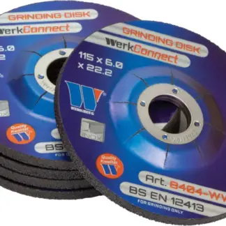 Grinding Disk For Metals; 115 x 6.0 x 22.0mm (4 1/2'') WerkConnect™ (200 per box)