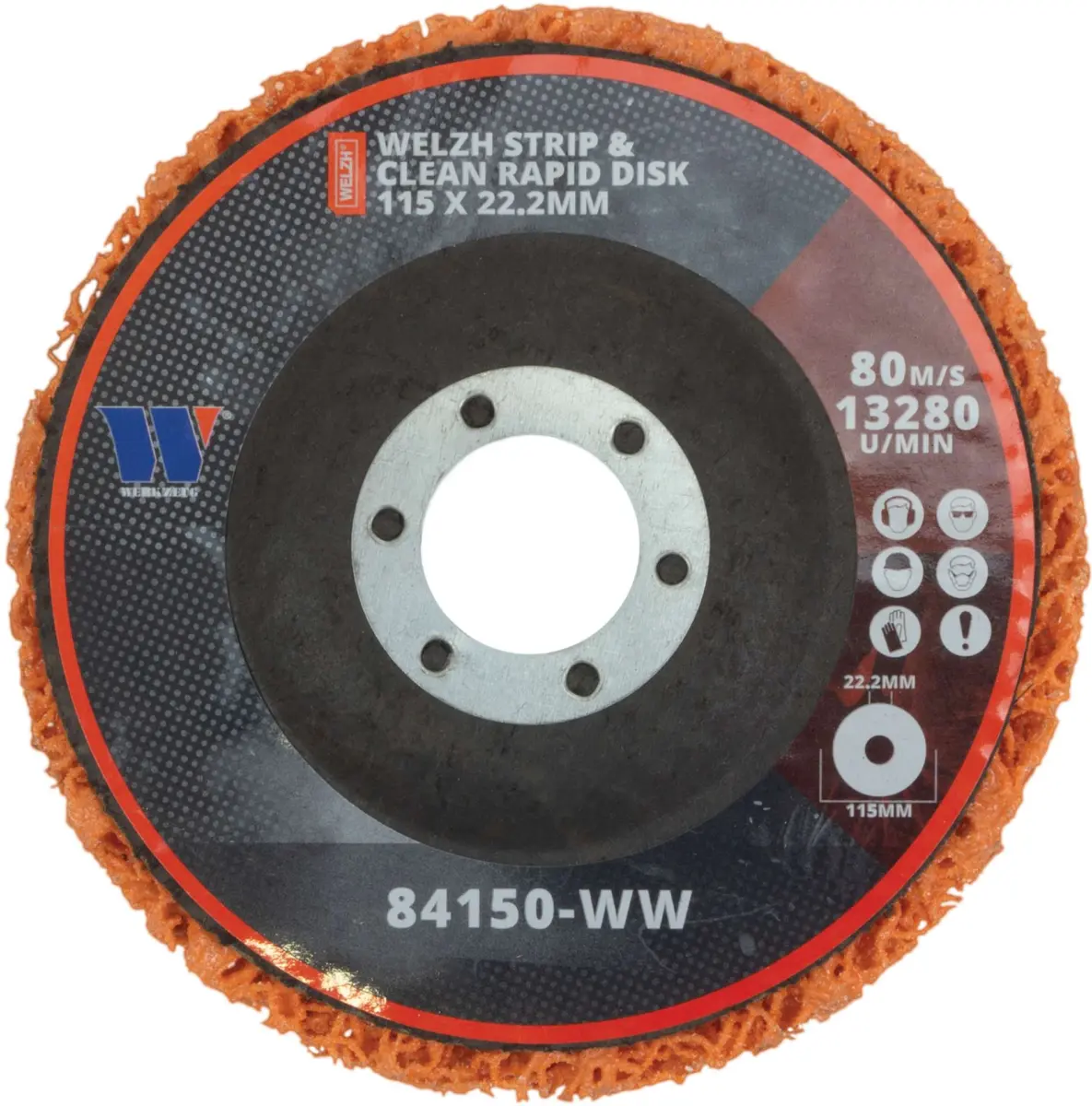 Strip Disk; Welzh Strip & Clean Rapid Disk 115 x 22.mm x5 Pieces