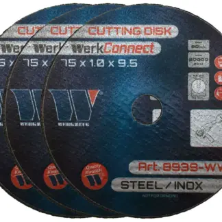 Cutting Disks 75x1.0mm x 9.5mm (3'' Inch) WerkConnect? 600-Piece Extra Thin
