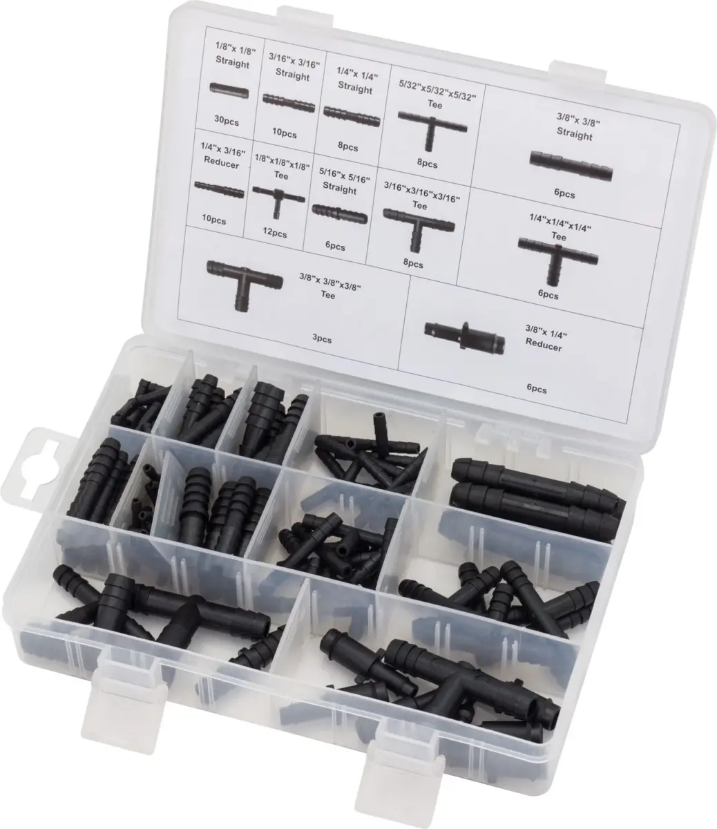 Hose Connector Kit; Plastic, 113-Piece