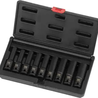 Socket Set; Impact, Torx, E10-24, 9-Pieces