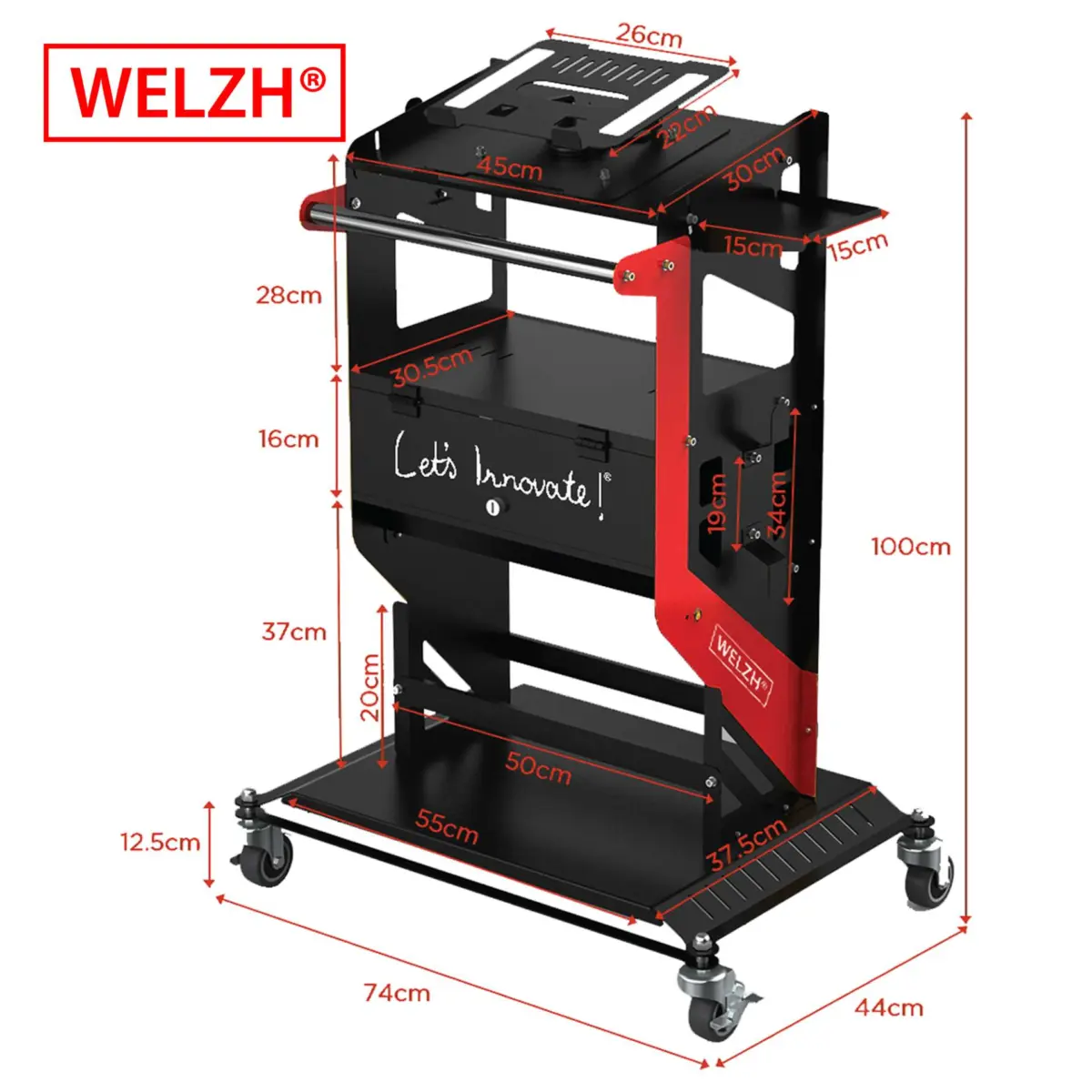 Automotive Diagnostic Tool Cart With Monitor Holder - Image 2