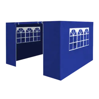 Dellonda Premium Gazebo/Marquee Side Walls/Doors/Windows, Fits 3 x 3m Models - Blue [DG147]