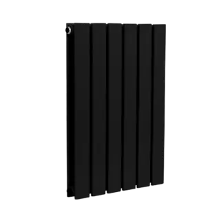 Baridi Horizontal Radiator Contemporary Double Flat Panel Design 600 x 420mm – Black [DH343]