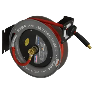 8m Retractable Rubber Air Hose with Steel Reel 10mm ID [SA84]