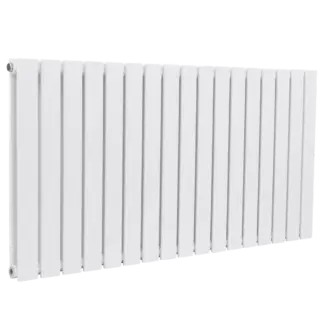 Baridi Horizontal Radiator Contemporary Double Flat Panel Design 600 x 1190mm – White [DH352]