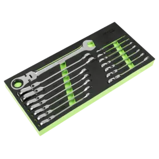 Flexi-Head Combination Ratchet Spanner Set 15pc [S01329]