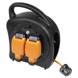 15m Weatherproof Extension Reel with Thermal Trip 2 x 230V [GCR15]