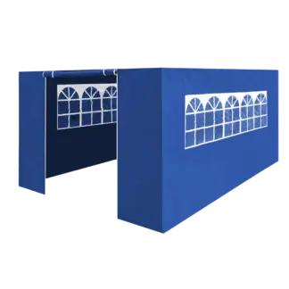 Dellonda Premium Side Walls/Doors/Windows for Gazebo/Marquee, Fits 3 x 4.5m Models - Blue [DG151]