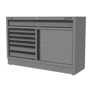 Superline PRO® Black Edition Modular Floor Cabinet 7 Drawer & Cupboard Combination 1360mm [APMS41BE]