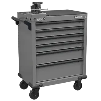 Superline PRO® Rollcab 6 Drawer with SG Swivel Base 100mm Vice [APMWS2COMBO]