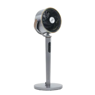 Baridi 12" Pedestal Fan with Remote Control, Back Light & 12hr Timer - Grey [DH264]