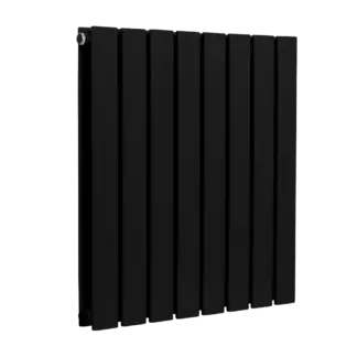 Baridi Horizontal Radiator Contemporary Double Flat Panel Design 600 x 560mm – Black [DH344]